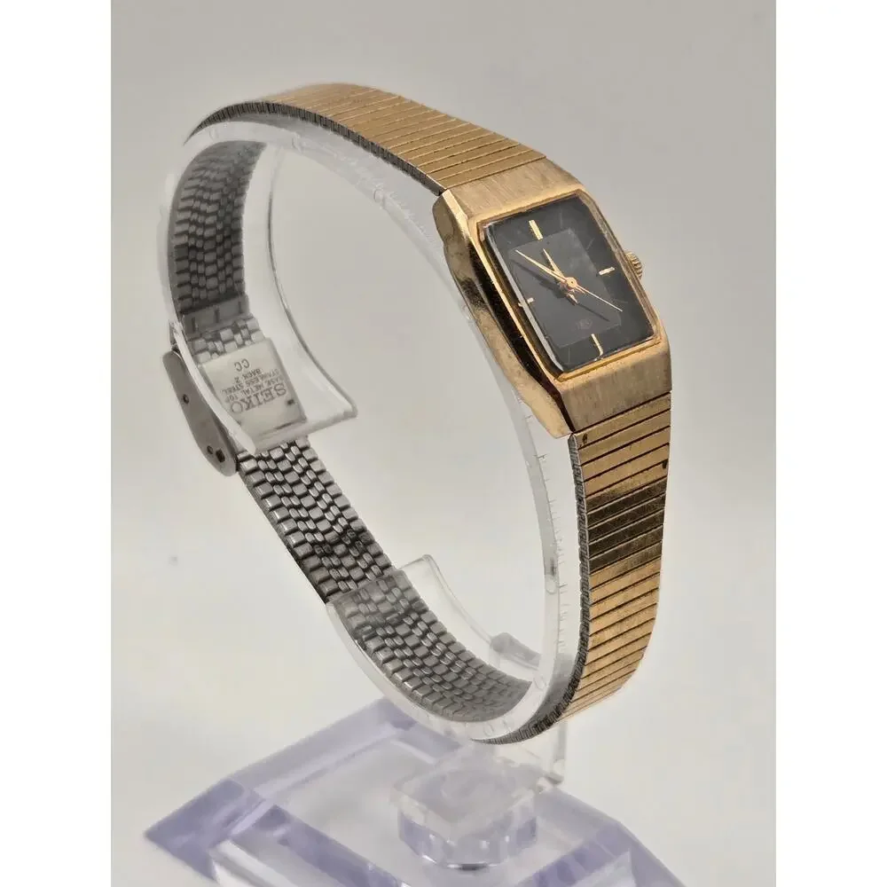 Seiko Quartz Watch Gold-Tone Vintage 90s